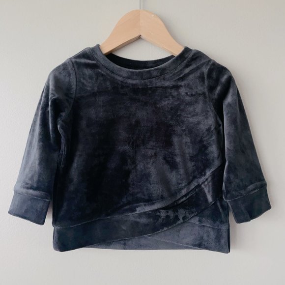 Gap NEW with TAGS velour black sweater 2T baby girl sweater toddler - Picture 3 of 10
